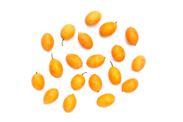 Marian plum fruit isolated on white background