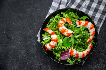 crab sticks salad healthy meal food snack on the table copy space food background rustic top view
