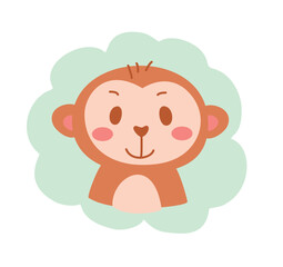 Cute head monkey