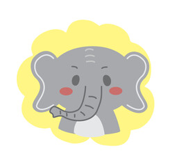 Cute Head Elephant 