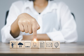 School administrators business plan technology digital education do course e-learning online class for student training learn virtual video conference on website internet webinar marketing