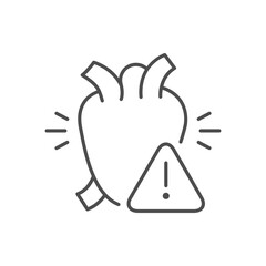 Heart problem line outline icon