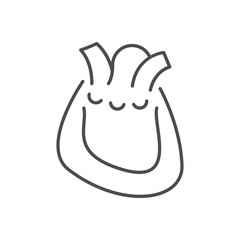 Pericardial disease line outline icon