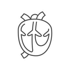 Cardiomyopathy disease line outline icon