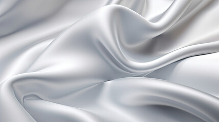 Obraz premium Gradient white silk fabric background. Generative AI