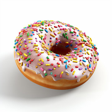 donut with sprinkles - created with Generative AI technology