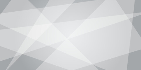 Fototapeta premium Abstract modern white and grey geometric triangle lines vector background. Design use for poster, template, banner, wallpaper background.