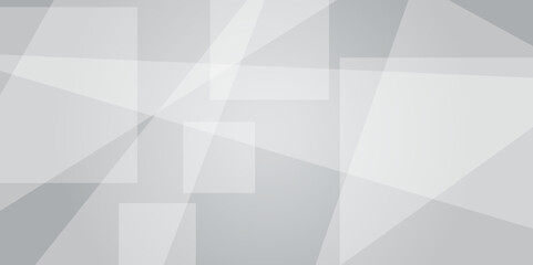 Abstract white and grey triangle and square lines and technology modern background. Abstract geometric smooth triangle shape background, template and banner design.