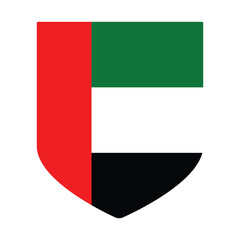 United Arab Emirates Flag in design shape 