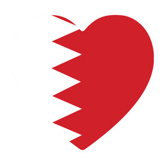 Flag of Bahrain in design shape 