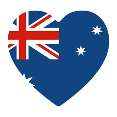 Flag of Australia. The Australian flag in design shape 