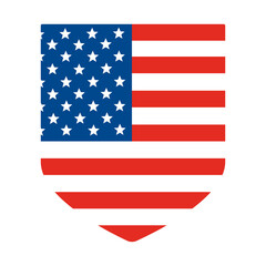 USA flag, United State of America flag in design shape
