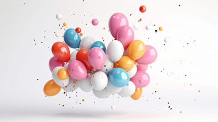 balloons isolated on white background