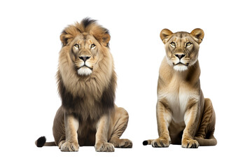 Obraz na płótnie Canvas lion couple, image created with ia