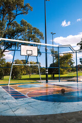 Basketball court in the park