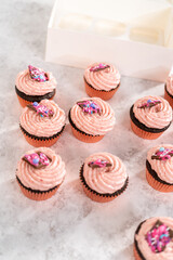 Chocolate strawberry cupcakes