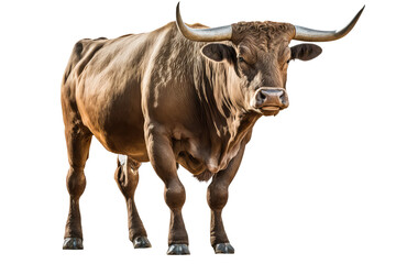 bull on a transparant background, PNG, Generative Ai