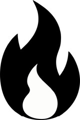 Fire sign. Fire flame icon isolated on white background. Vector illustration 