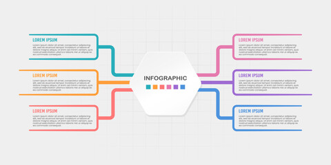 Business organogram chart infographics structure management. Organization, Planning, Mind Map. Vector illustration.	