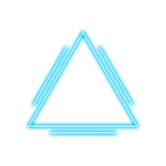 blue triangle frame line light neon