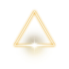 gold triangle frame line light neon sparkle