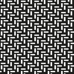 Seamless vector geometric texture in the form of white perpendicular lines on a black background