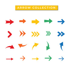 Vector directional arrow sign or icons set design