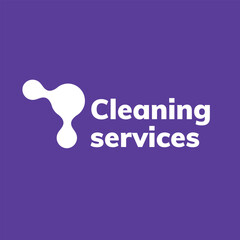 Cleaning Service logo template. A clean, modern, and high-quality design logo vector design. Editable and customize template logo
