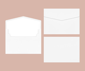 Set of gray envelope from all sides