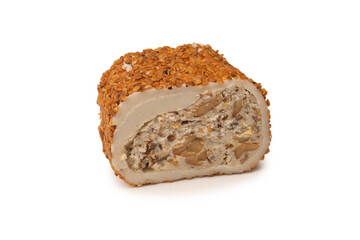 Sweet roll with nuts, turkish sweets.