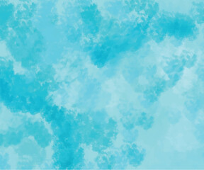 Blue cloudy pastel water color abstract background vector