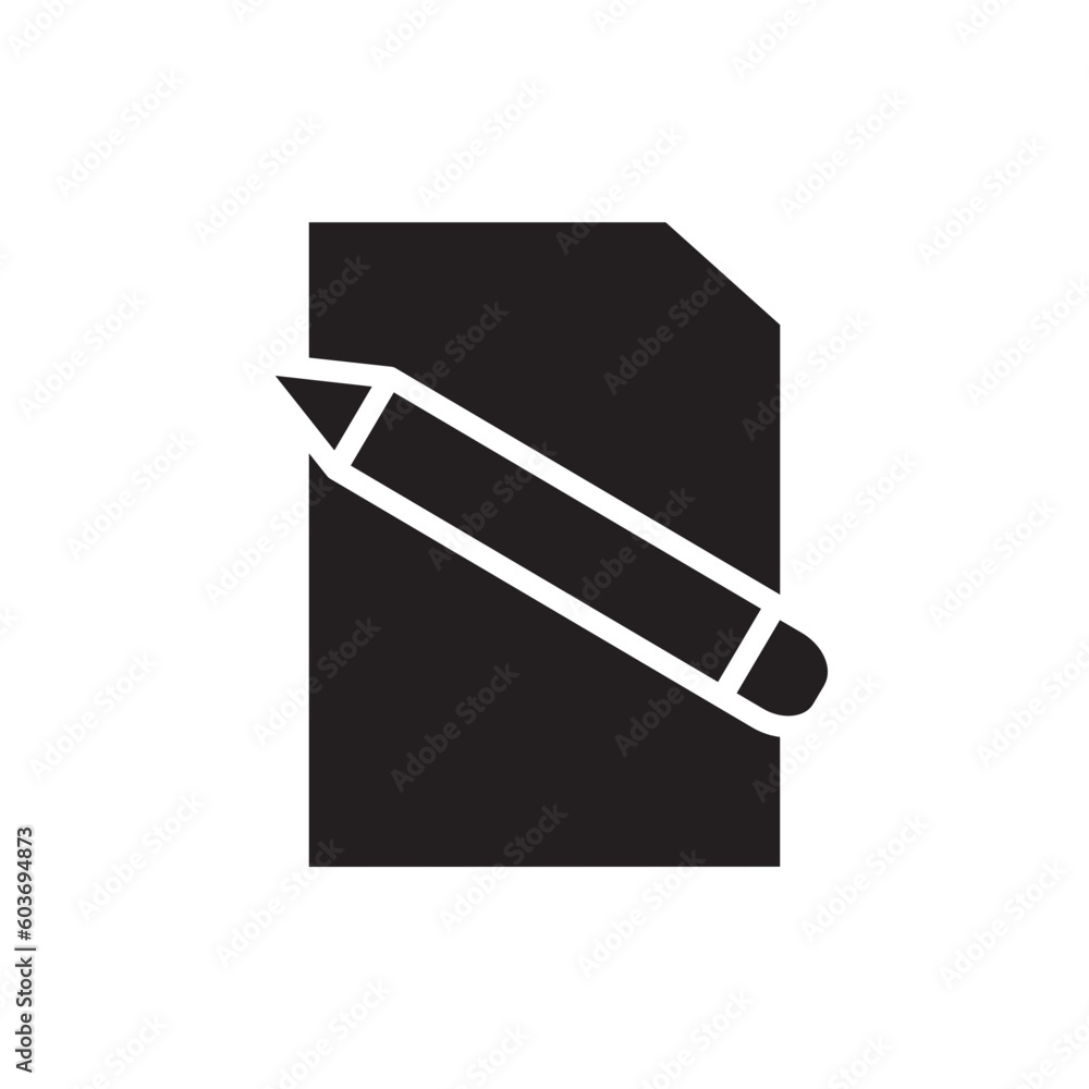 Poster text document write icon