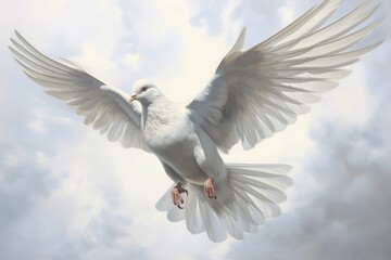 Fototapeta na wymiar seagull flying in the sky . Generative AI