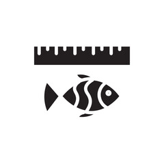 Obraz premium Fish Size Measure Icon
