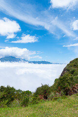 clouds over the mountains