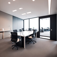 Fototapeta premium Generative AI, Modern minimalist decoration style office