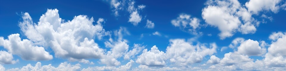 Fototapeta na wymiar Beautiful blue sky cloudsfor background. Panorama of sky. Generative AI