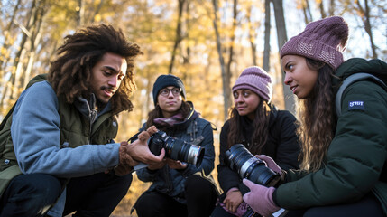 Community Collaboration: Diverse Students Working Together (Generative AI)