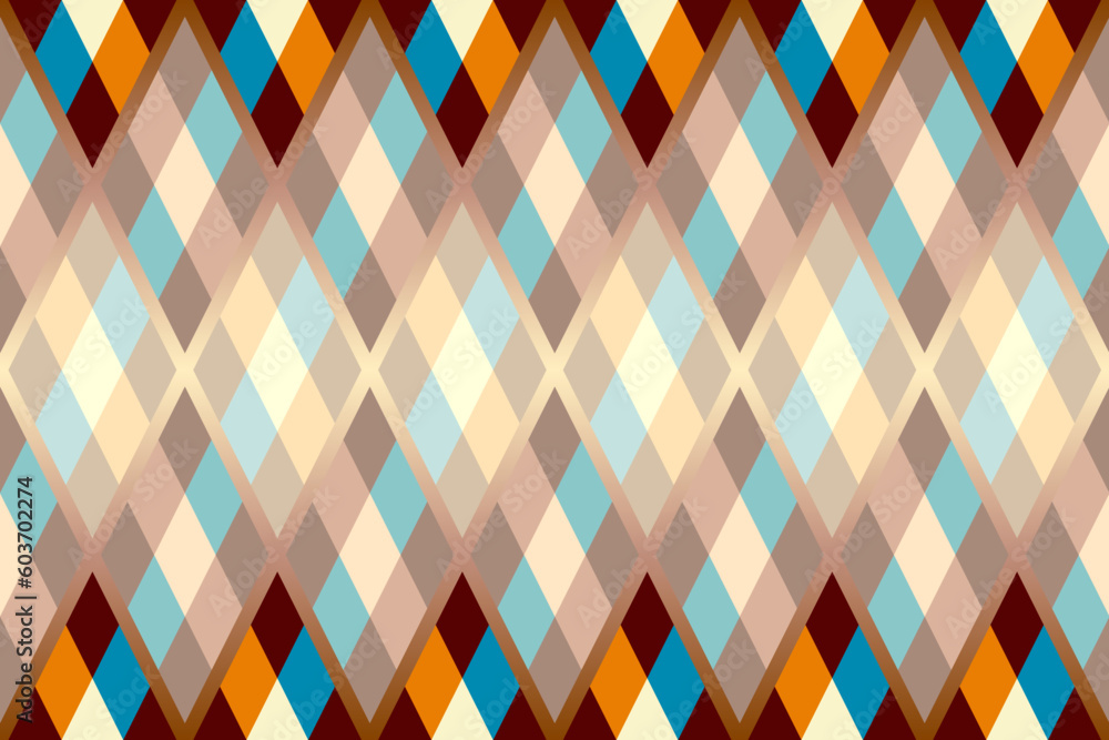 Leinwandbilder Argyle seamless vector pattern background. Pattern of a rhombuses.