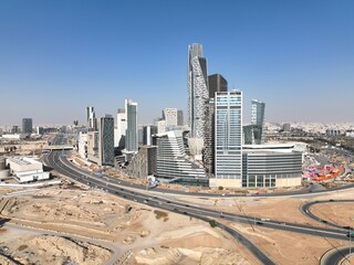 Fototapeta na wymiar KAFD King Abdullah Financial District in Riyadh city