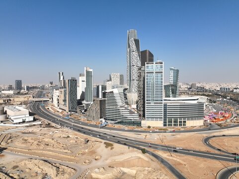 KAFD King Abdullah Financial District in Riyadh city