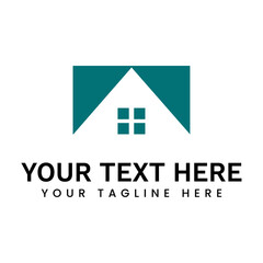 Real estate logo design template, Logotype for property