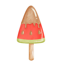 Watermelon Ice cream  Watercolor.