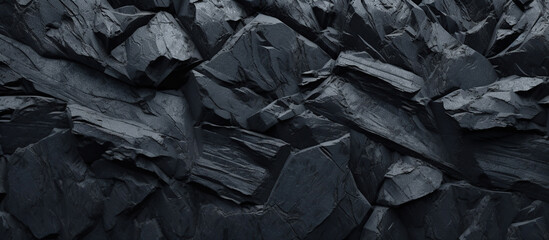 Black stone texture. AI Generated Image