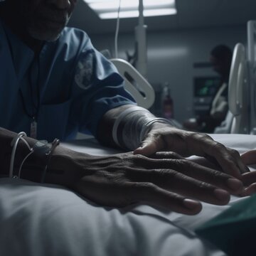 Taking care of a patent at modern Hospital 
