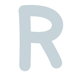 R handwrite english alphabet 