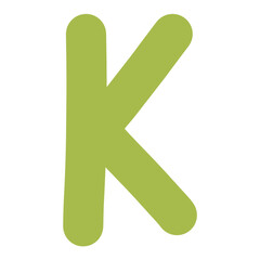 K handwrite english alphabet 