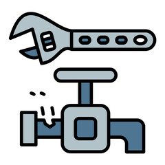 Plumbing Line Color Icon