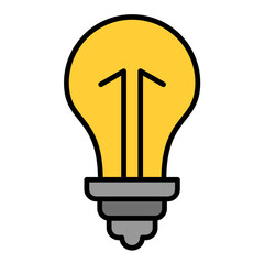 Light Bulb Line Color Icon