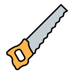 Handsaw Line Color Icon